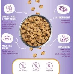 Health Extension Super Bites Salmon Recipe Freeze-Dried Raw Dog Food Mixer -Snuggle Paws 209699 PT3. AC SS1800 V1595625958