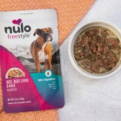 Nulo FreeStyle Beef, Beef Liver, & Kale In Broth Dog Food Topper 17 Nulo FreeStyle Beef, Beef Liver, & Kale In Broth Dog Food Topper -Snuggle Paws 209727 PT7. AC SS1800 V1666733376