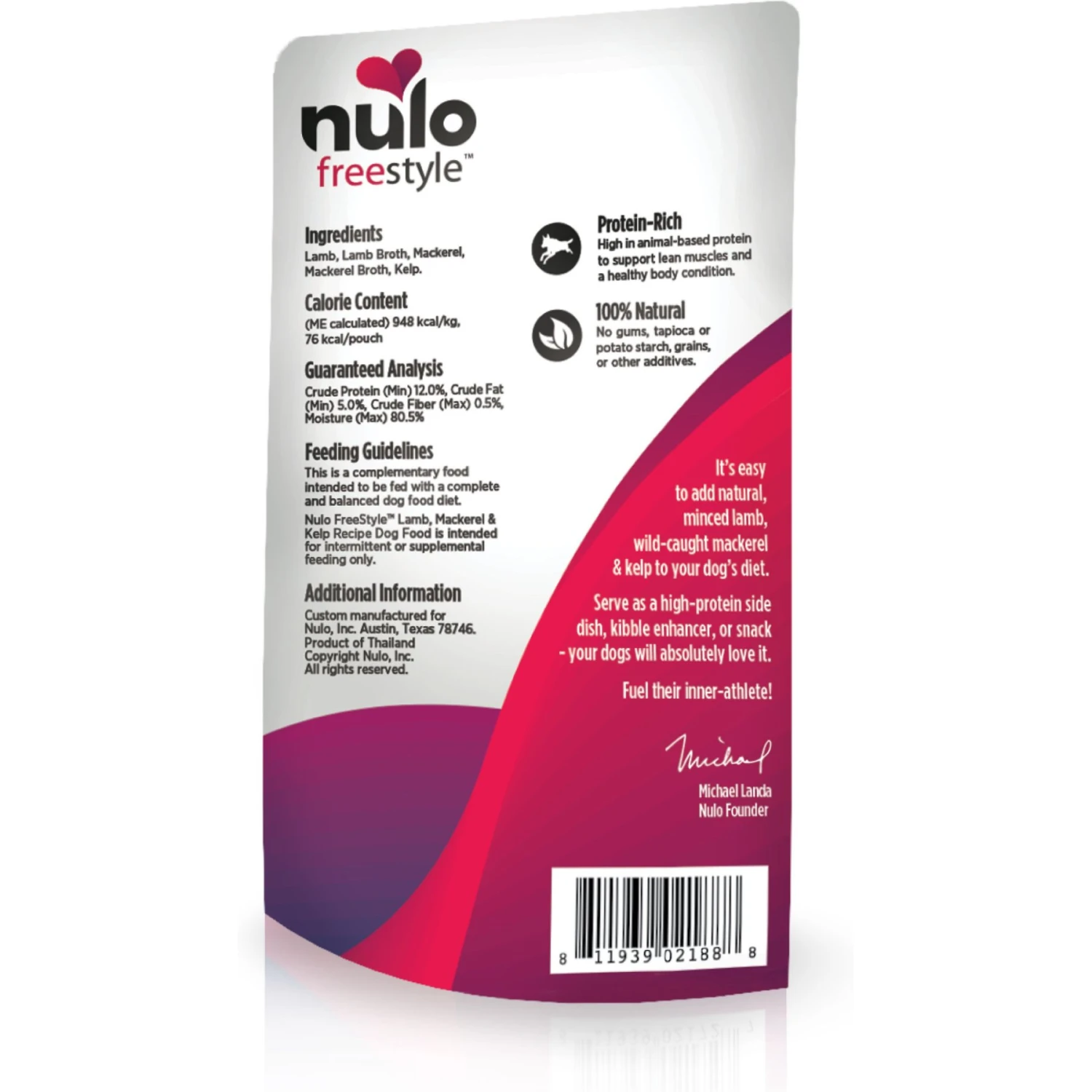 Nulo FreeStyle Lamb, Mackerel, & Kelp In Broth Dog Food Topper 4 Nulo FreeStyle Lamb, Mackerel, & Kelp In Broth Dog Food Topper - Image 2