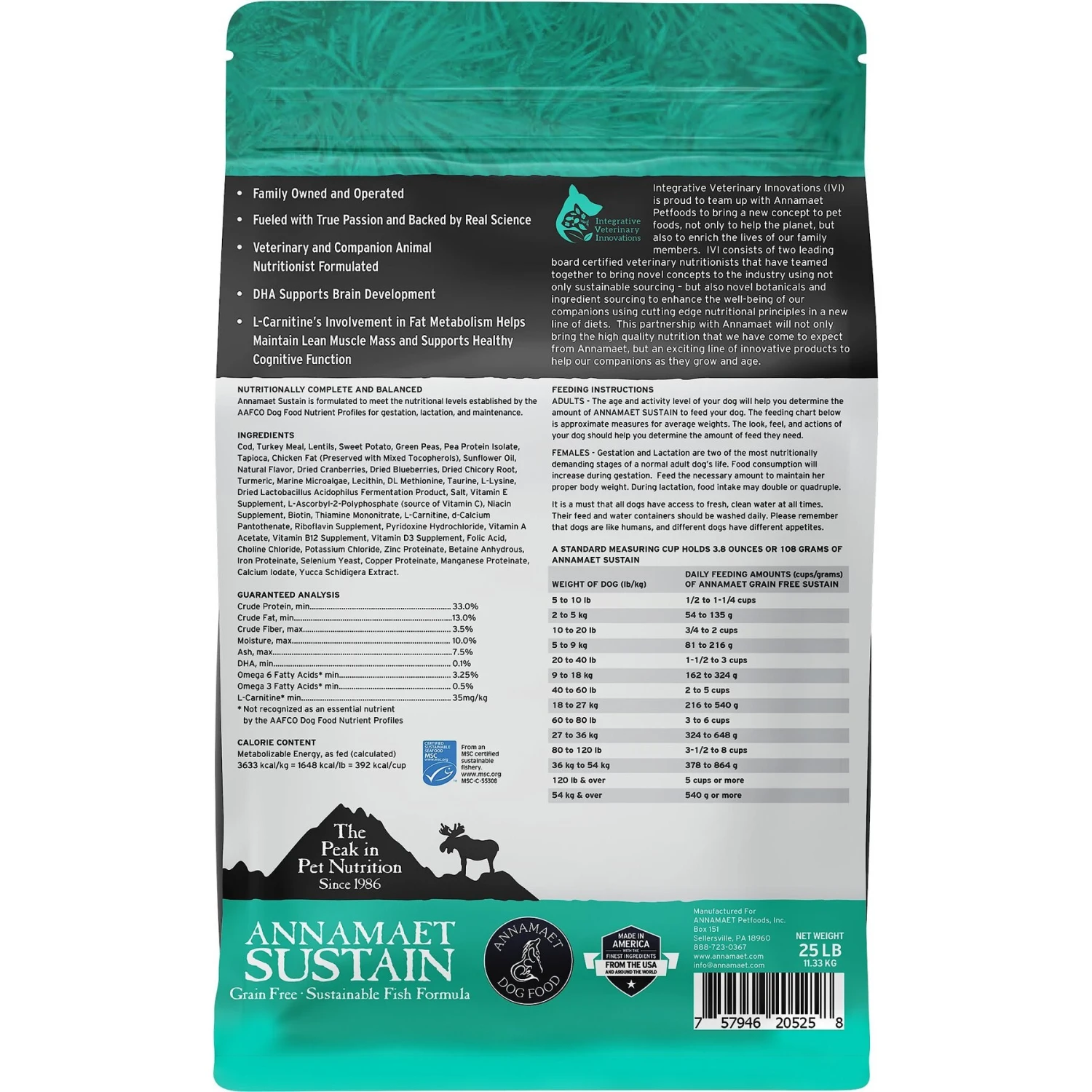 Annamaet Grain-Free Sustain Formula Dry Dog Food 4 Annamaet Grain-Free Sustain Formula Dry Dog Food - Image 2