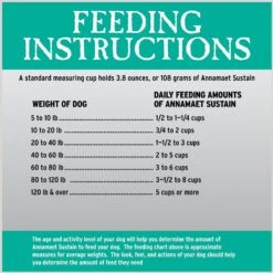 Annamaet Grain-Free Sustain Formula Dry Dog Food 13 Annamaet Grain-Free Sustain Formula Dry Dog Food -Snuggle Paws 215910 PT8. AC SS1800 V1613100391