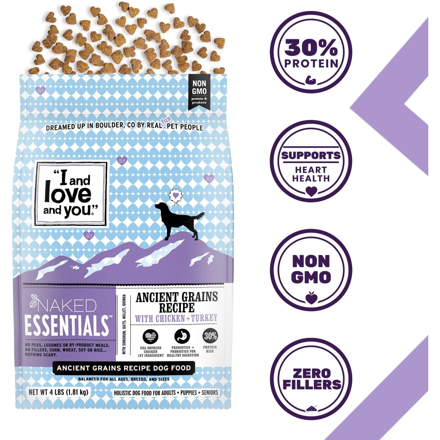 I And Love And You Naked Essentials Ancient Grain Chicken And Turkey Recipe Dry Dog Food 4 I And Love And You Naked Essentials Ancient Grain Chicken And Turkey Recipe Dry Dog Food - Image 2