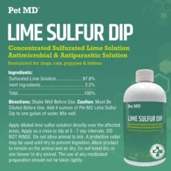 Pet MD Lime Sulfur Dip Pet Treatment, 16-oz Bottle 10 Pet MD Lime Sulfur Dip Pet Treatment, 16-oz Bottle -Snuggle Paws 217828 PT1. AC SS1800 V1659886830
