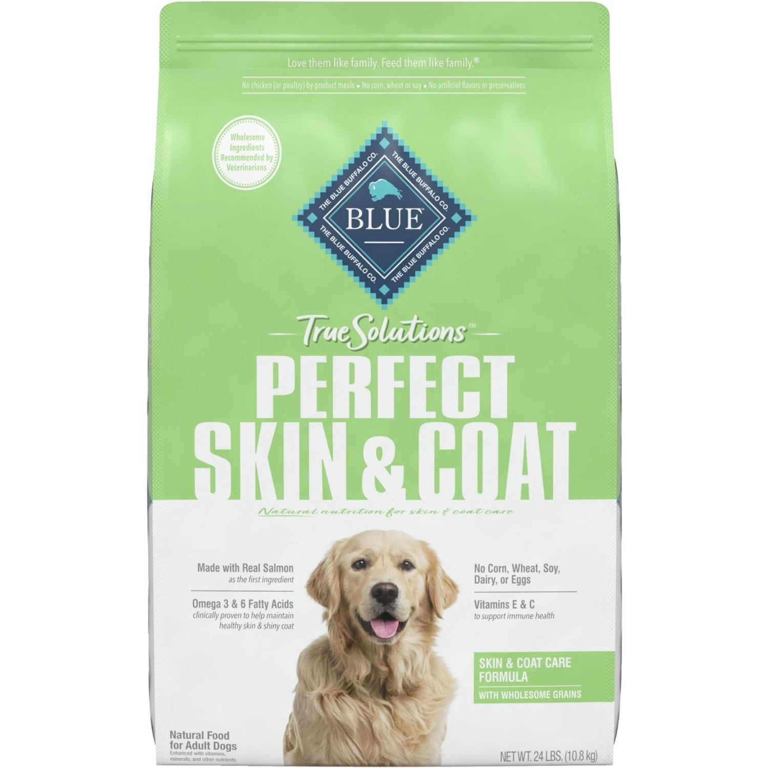 Blue Buffalo True Solutions Perfect Skin & Coat Natural Salmon Adult Dry Dog Food 3 Blue Buffalo True Solutions Perfect Skin & Coat Natural Salmon Adult Dry Dog Food