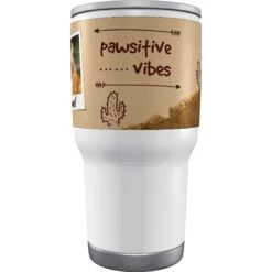 Frisco Double Walled "Pawsitive Vibes" Personalized Tumbler -Snuggle Paws 219776 PT3. AC SS1800 V1594392357