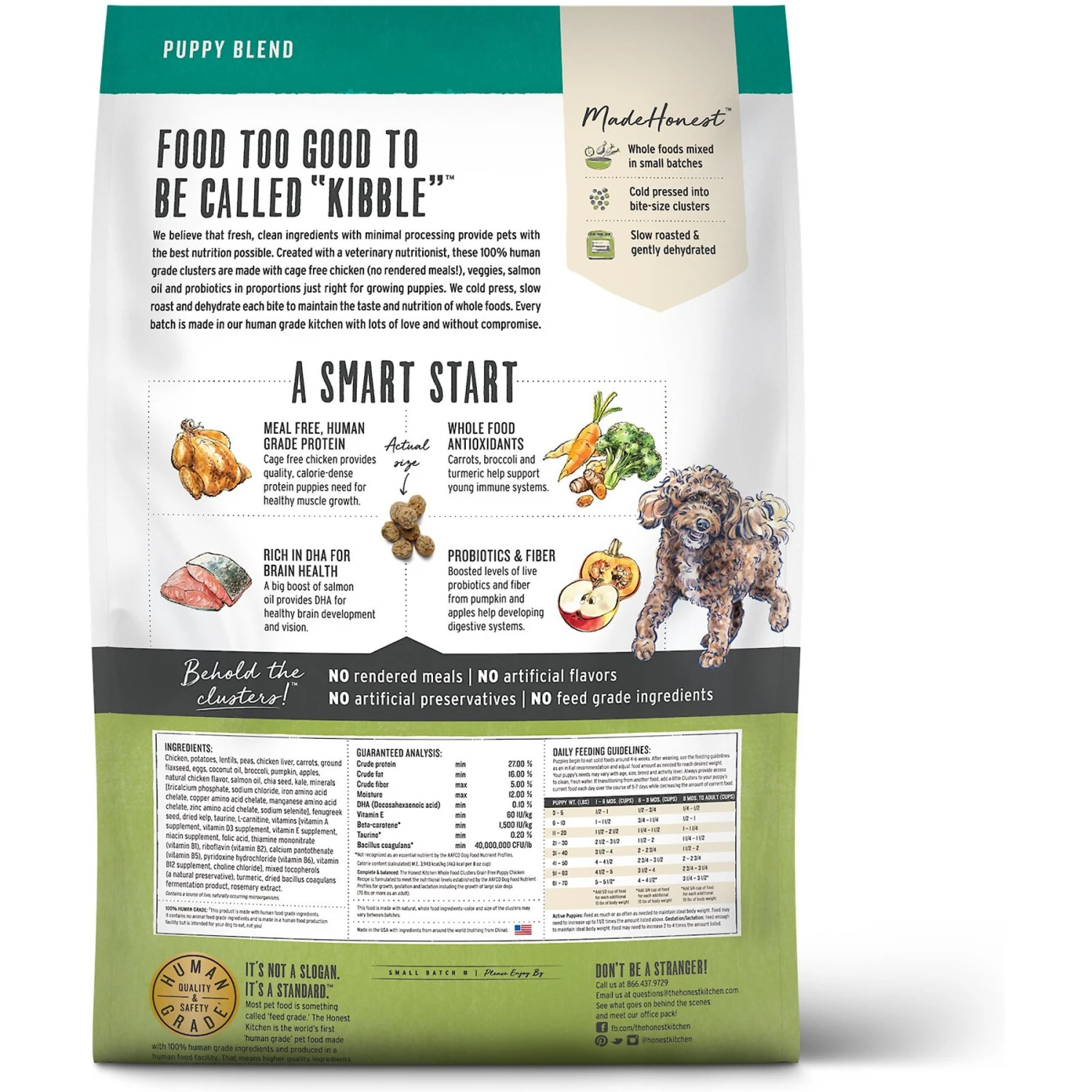 The Honest Kitchen Whole Food Clusters Chicken Recipe Puppy Blend Grain-Free Dehydrated Dog Food 4 The Honest Kitchen Whole Food Clusters Chicken Recipe Puppy Blend Grain-Free Dehydrated Dog Food - Image 2
