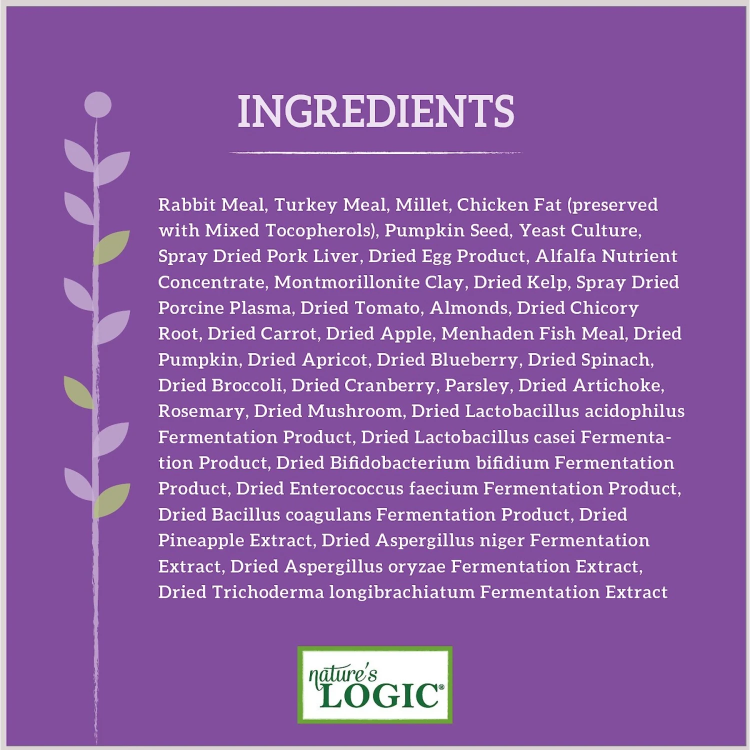 Nature's Logic Canine Rabbit Meal Feast All Life Stages Dry Dog Food 9 Nature's Logic Canine Rabbit Meal Feast All Life Stages Dry Dog Food - Image 7