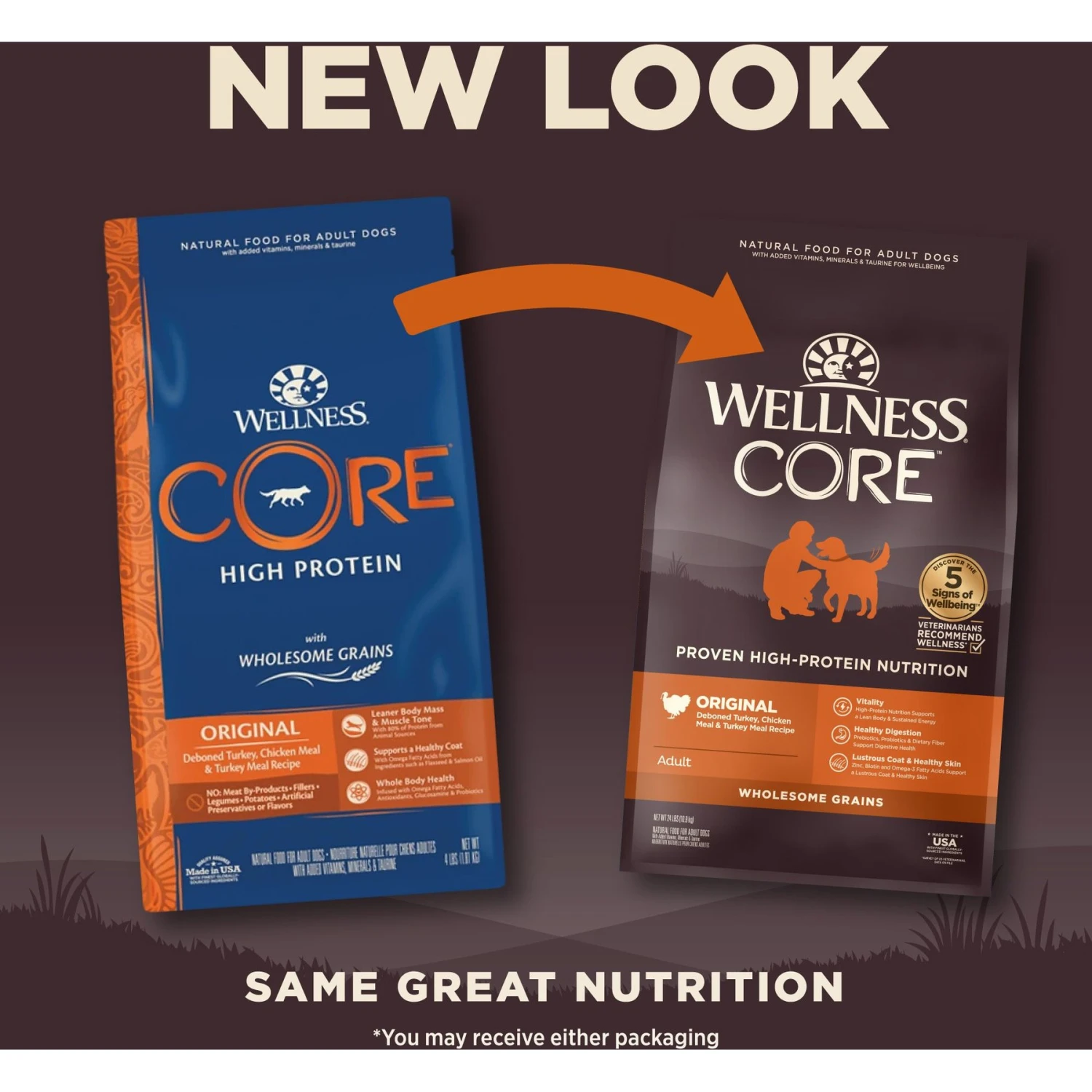 Wellness CORE Wholesome Grains Original Recipe High Protein Dry Dog Food 4 Wellness CORE Wholesome Grains Original Recipe High Protein Dry Dog Food - Image 2