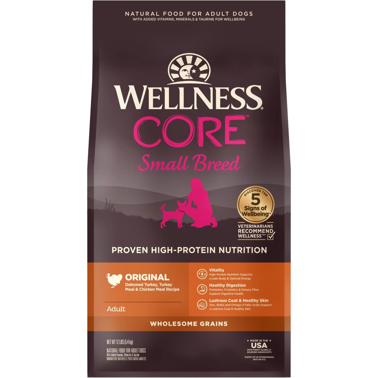 Wellness CORE Wholesome Grains Small Breed Original Recipe High Protein Dry Dog Food 3 Wellness CORE Wholesome Grains Small Breed Original Recipe High Protein Dry Dog Food