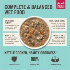 The Honest Kitchen One Pot Stew Simmered Salmon & Chicken Stew Wet Dog Food, 10.5-oz, Case Of 6 -Snuggle Paws 222795 PT5. AC SS1800 V1613203001