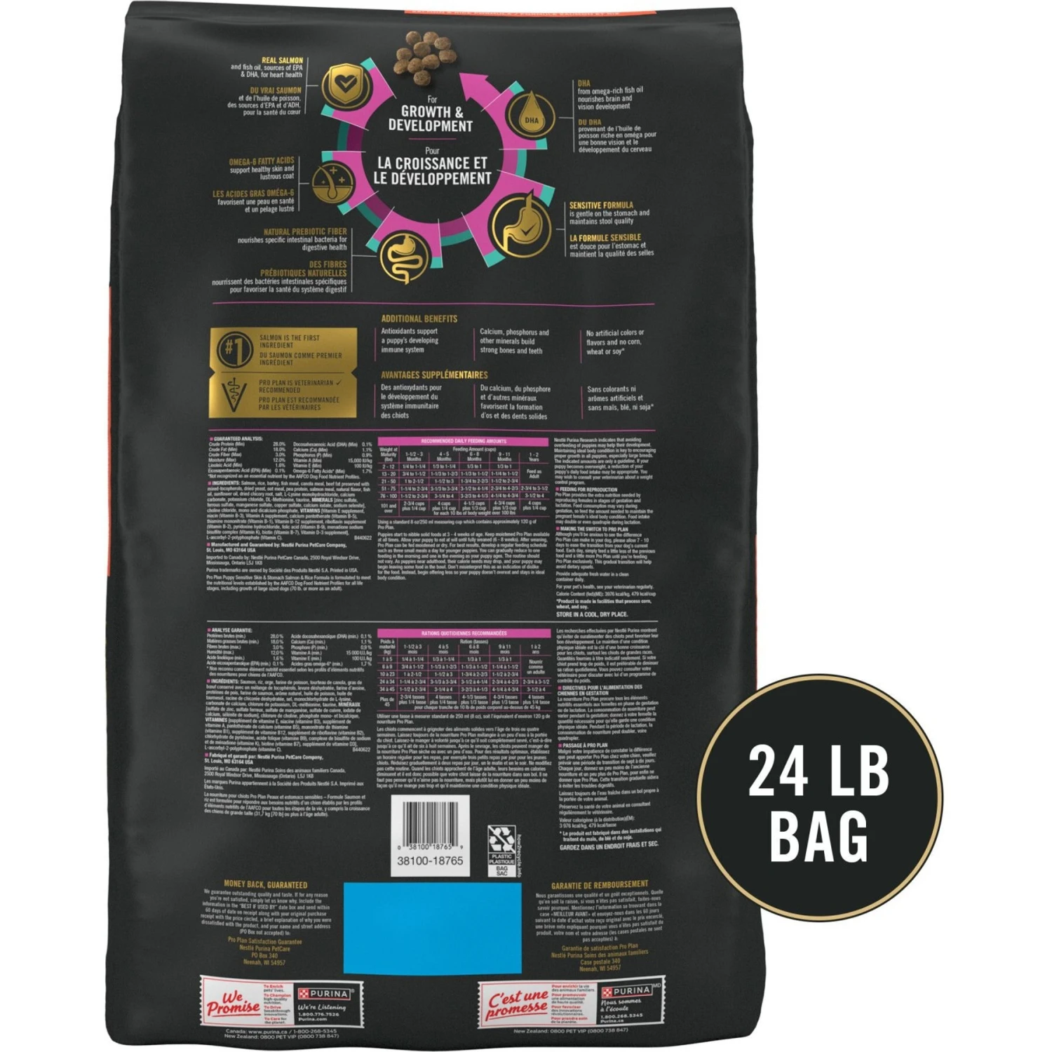 Purina Pro Plan Puppy Sensitive Skin & Stomach Salmon & Rice Dry Dog Food 4 Purina Pro Plan Puppy Sensitive Skin & Stomach Salmon & Rice Dry Dog Food - Image 2