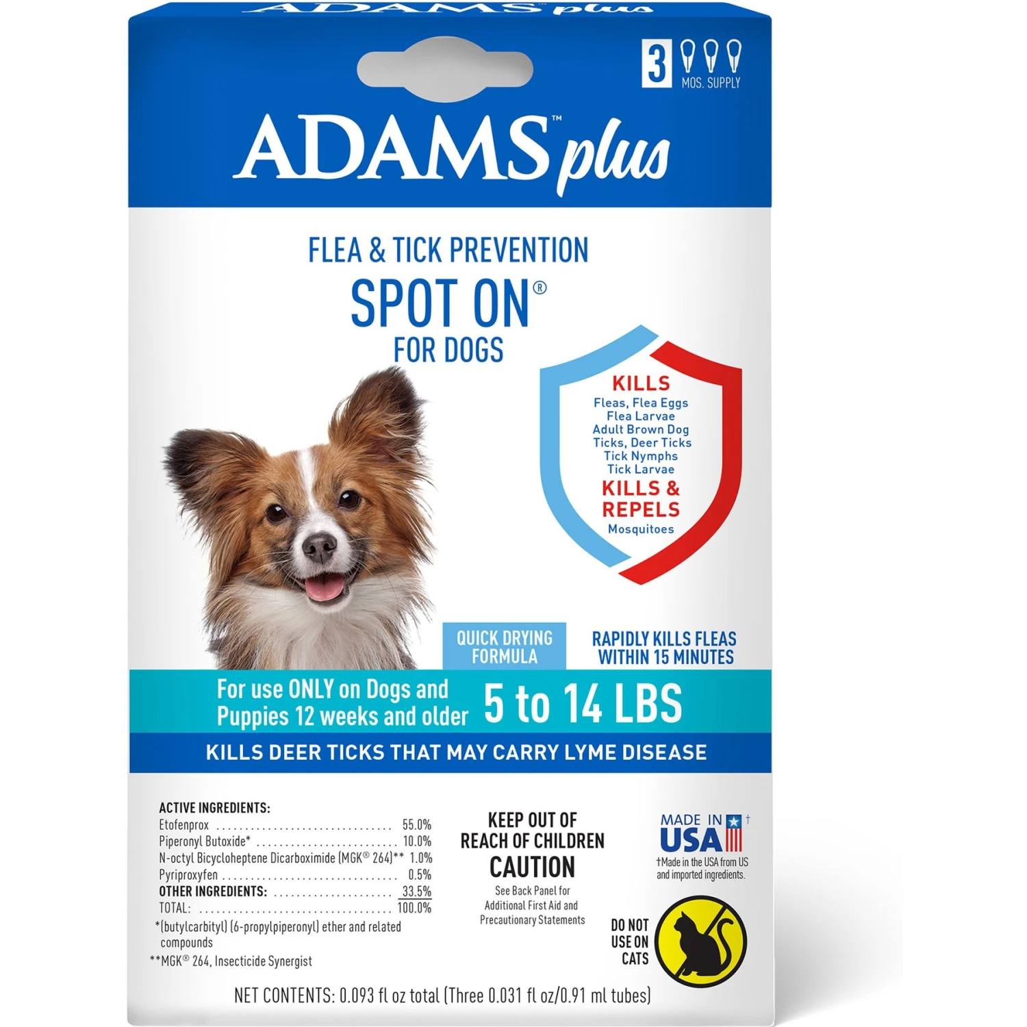 Adams® Adams Flea & Tick Spot Treatment For Dogs, 5-14 Lbs 3 Adams® Adams Flea & Tick Spot Treatment For Dogs, 5-14 Lbs