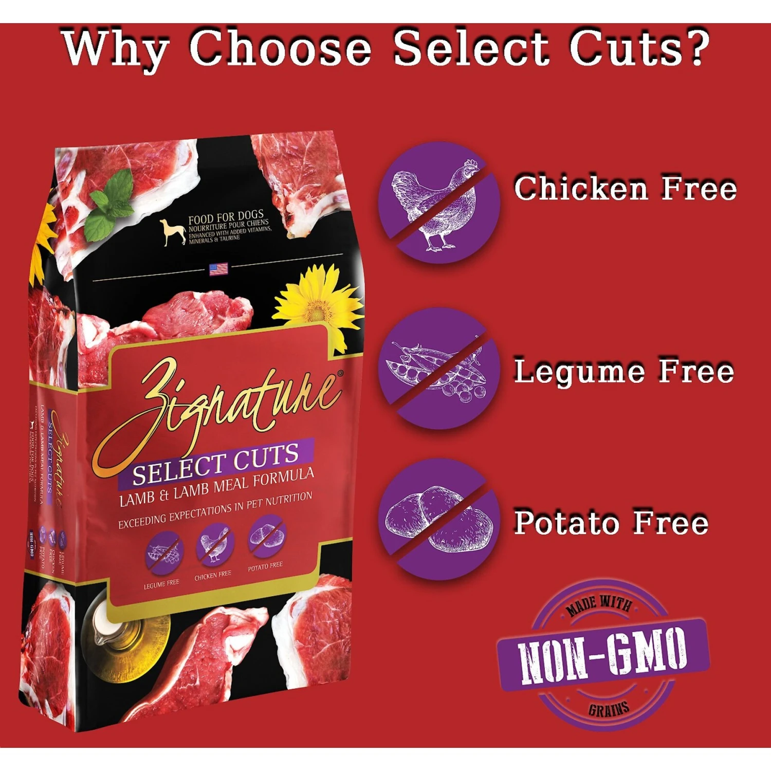 Zignature Select Cuts Lamb & Lamb Meal Formula Dry Dog Food 6 Zignature Select Cuts Lamb & Lamb Meal Formula Dry Dog Food - Image 4