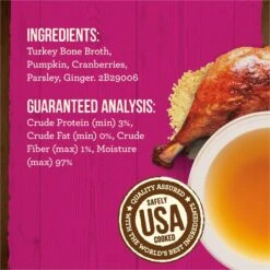 Merrick Turkey Bone Broth Grain-Free Wet Dog Food Topper 14 Merrick Turkey Bone Broth Grain-Free Wet Dog Food Topper -Snuggle Paws 227237 PT3. AC SS1800 V1686072670