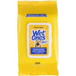 Wet Ones Deodorizing Multi-Purpose Tropical Splash Scent Dog Wipes