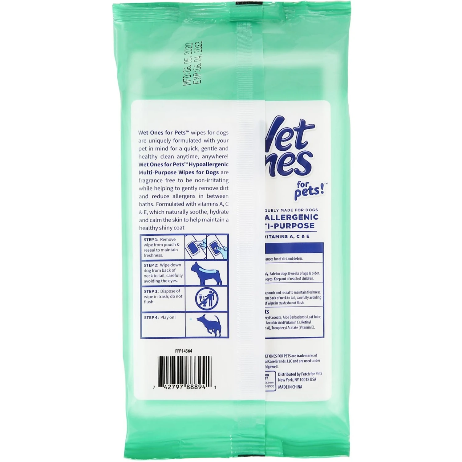 Wet Ones Hypoallergenic Multi-Purpose Dog Wipes 4 Wet Ones Hypoallergenic Multi-Purpose Dog Wipes - Image 2