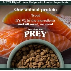 Taste Of The Wild PREY Trout Formula Limited Ingredient Recipe Dry Dog Food -Snuggle Paws 229940 PT3. AC SS1800 V1641264692