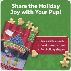 Blue Buffalo Holiday Santa Snacks Oatmeal & Cinnamon Crunchy Dog Treats, 11-oz Bag -Snuggle Paws 230641 PT3. AC SS1800 V1695054202