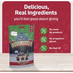 Blue Buffalo Santa Snacks Tasty Chicken Recipe Soft-Moist Dog Treats, 4.5-oz Bag -Snuggle Paws 230643 PT5. AC SS1800 V1695054568