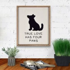 Prinz "True Love Has Four Paws" Dog Silhouette Wall Décor -Snuggle Paws 232049 PT2. AC SS1800 V1588610153