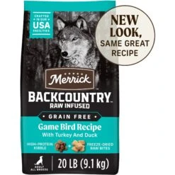 Merrick Backcountry Raw Infused Grain-Free Game Bird Recipe Freeze-Dried Dog Food