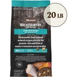 Merrick Backcountry Raw Infused Grain-Free Game Bird Recipe Freeze-Dried Dog Food -Snuggle Paws 232309 PT2. AC SS1800 V1679596275