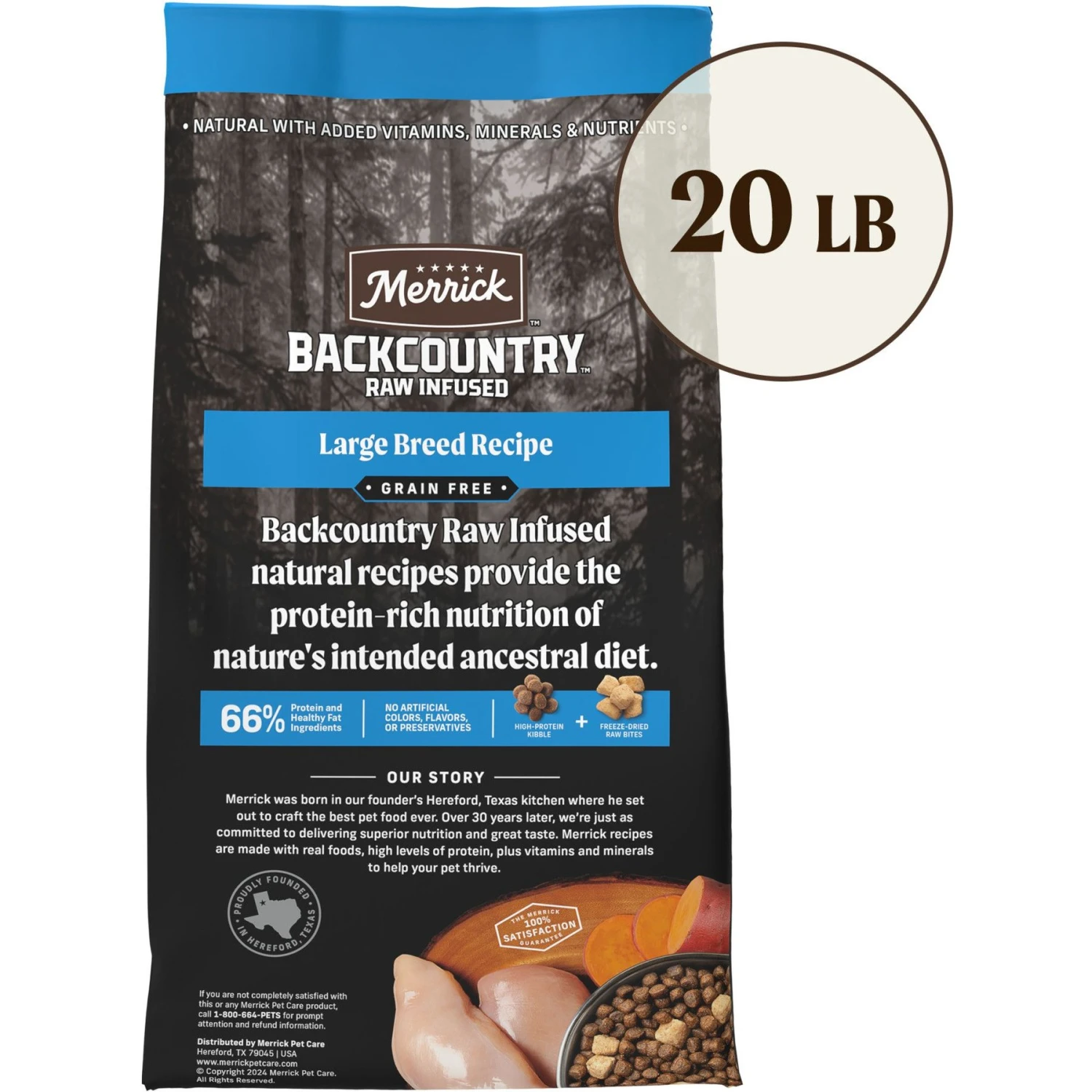 Merrick Backcountry Raw Infused Grain-Free Large Breed Recipe Freeze-Dried Dog Food 5 Merrick Backcountry Raw Infused Grain-Free Large Breed Recipe Freeze-Dried Dog Food - Image 3
