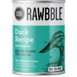 BIXBI RAWBBLE Duck & Pumpkin Recipe Wet Dog Food, 12.5-oz Can, Case Of 12