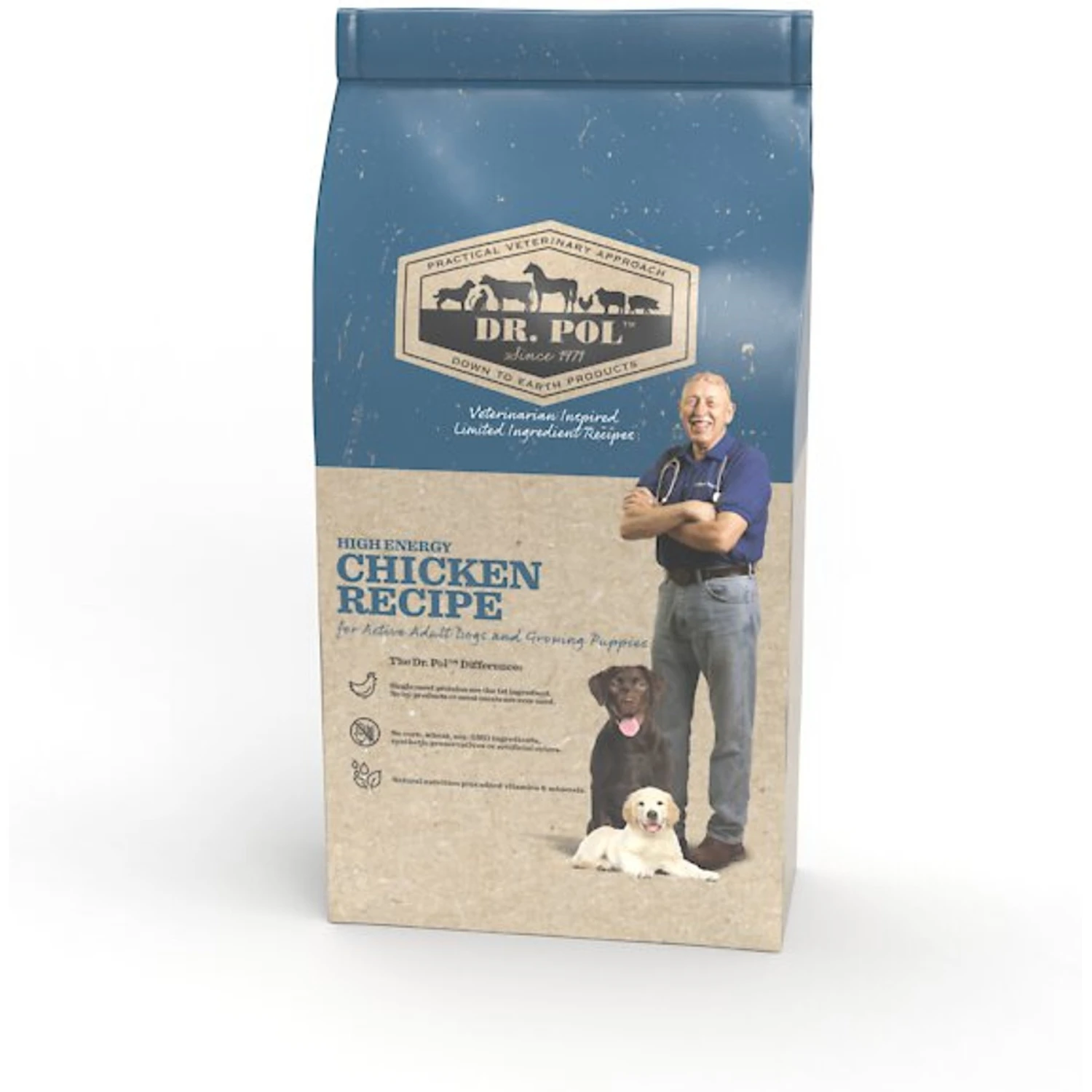 Dr. Pol High Energy Chicken Recipe Dry Dog Food 3 Dr. Pol High Energy Chicken Recipe Dry Dog Food