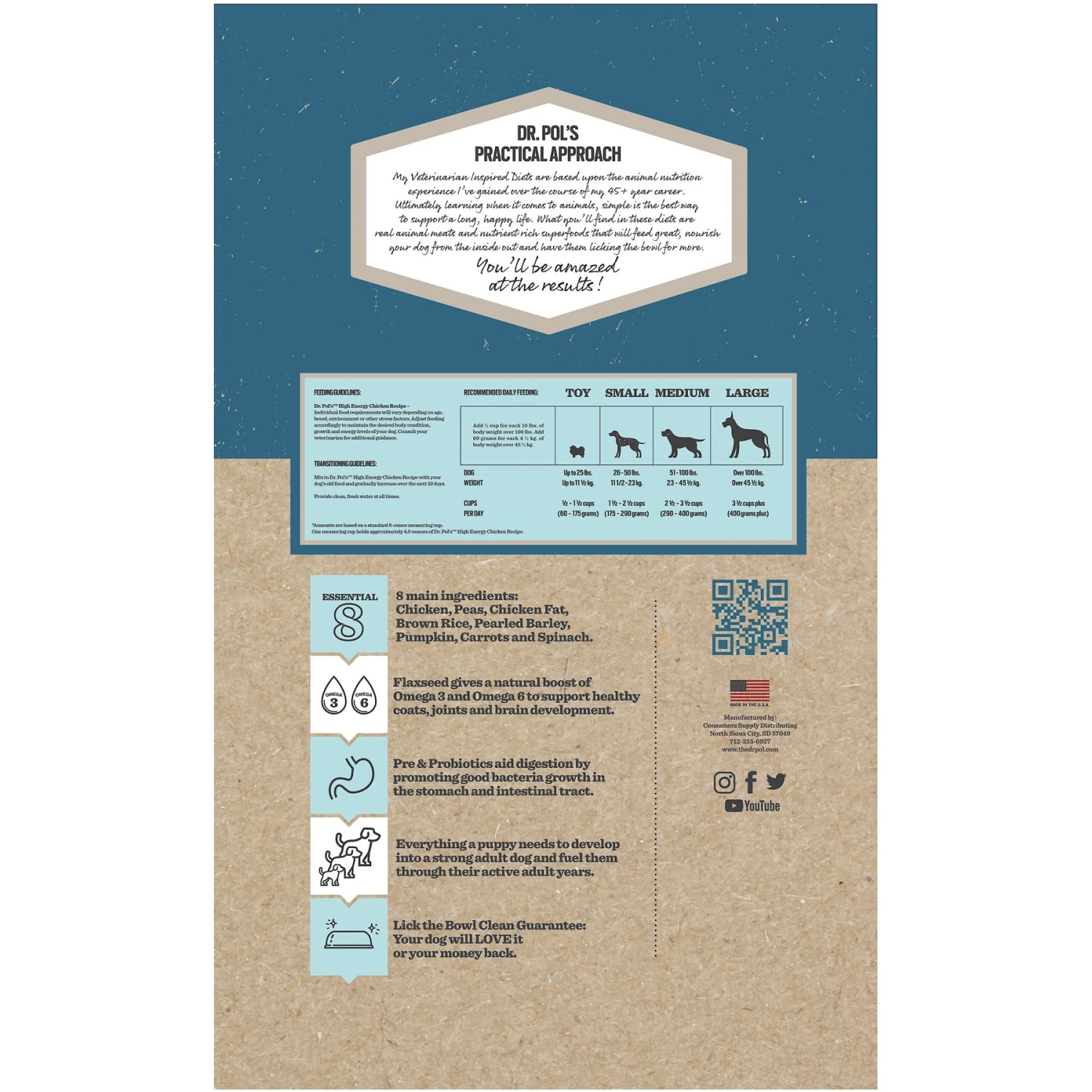 Dr. Pol High Energy Chicken Recipe Dry Dog Food 5 Dr. Pol High Energy Chicken Recipe Dry Dog Food - Image 3