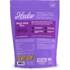 Halo Beef & Salmon Skin Recipe Freeze-Dried Raw Skin & Coat Dog Food Topper -Snuggle Paws 234823 PT3. AC SS1800 V1657656381
