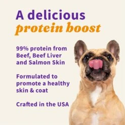 Halo Beef & Salmon Skin Recipe Freeze-Dried Raw Skin & Coat Dog Food Topper -Snuggle Paws 234823 PT5. AC SS1800 V1657656381