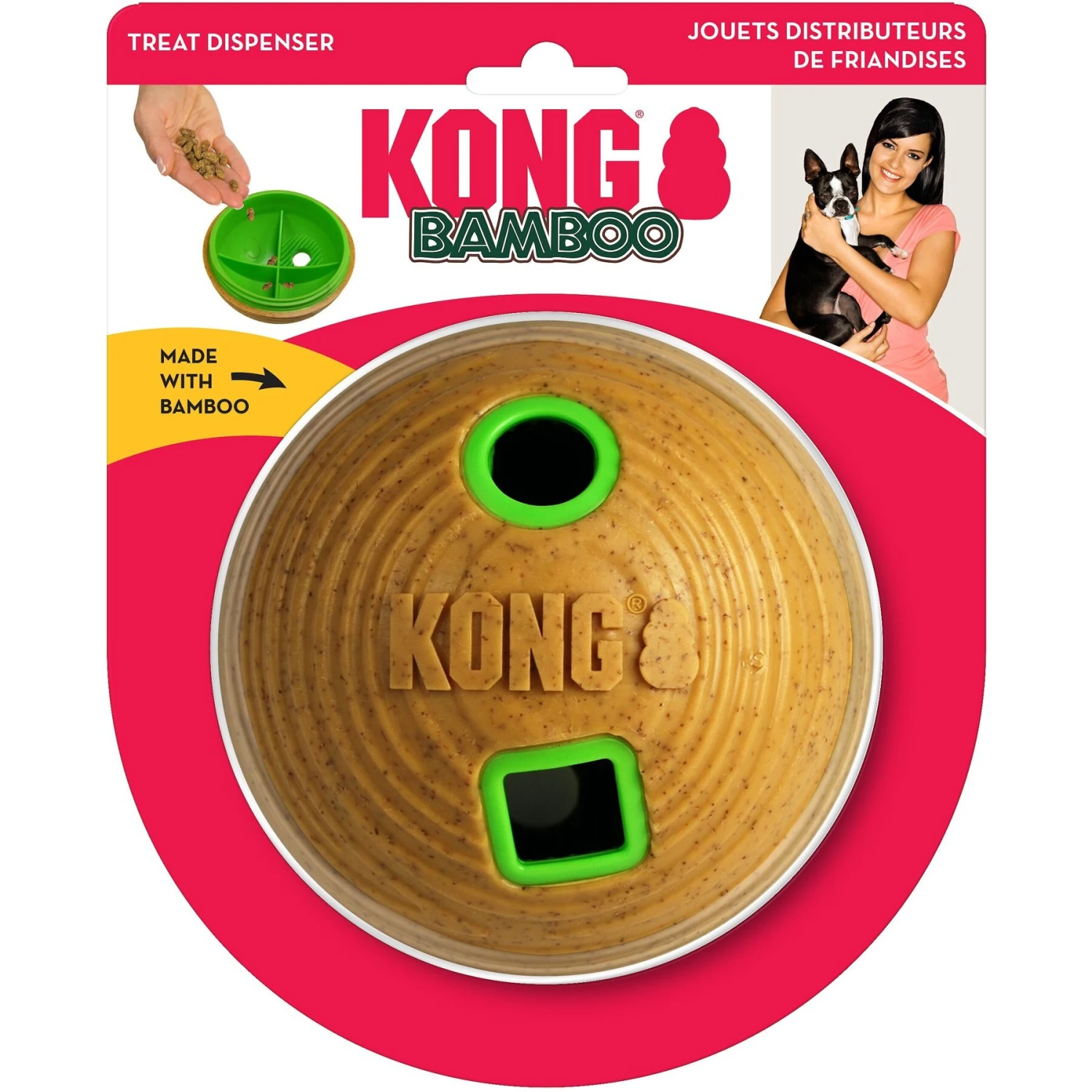 KONG Bamboo Feeder Ball Dog Toy 5 KONG Bamboo Feeder Ball Dog Toy - Image 4