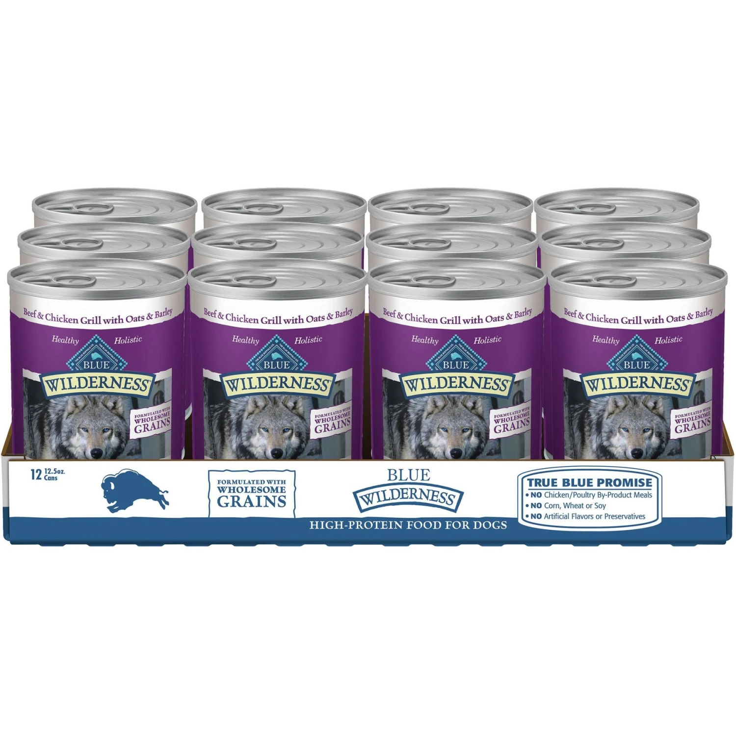Blue Buffalo Wilderness Beef & Chicken Grill With Oats & Barley Adult Wet Dog Food 3 Blue Buffalo Wilderness Beef & Chicken Grill With Oats & Barley Adult Wet Dog Food