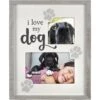 Malden International Designs "I Love My Dog" Two Slotted Picture Frame, 4 X 6-in & 3 X 3-in -Snuggle Paws 243968 MAIN. AC SS1800 V1595709054