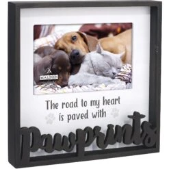 Malden International Designs "Pawprints" Box Picture Frame, 4 X 6-in -Snuggle Paws 243972 PT3. AC SS1800 V1595869266