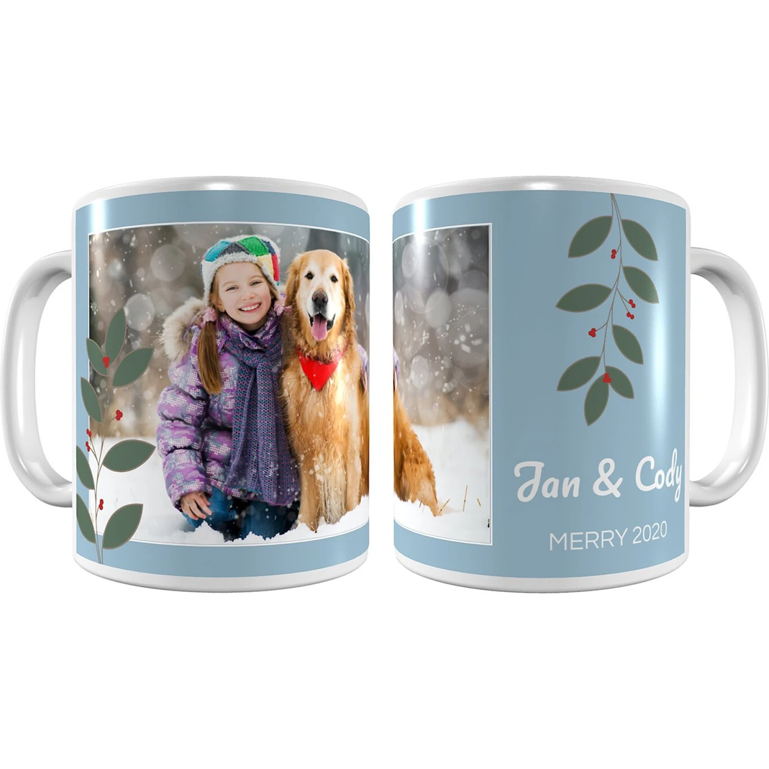Frisco Berry Garland Personalized Coffee Mug, 11-oz 3 Frisco Berry Garland Personalized Coffee Mug, 11-oz