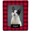 Frisco Plaid Sherpa Fleece Personalized Blanket -Snuggle Paws 249395 MAIN. AC SS1800 V1631739073