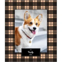 Frisco Plaid Sherpa Fleece Personalized Blanket -Snuggle Paws 249395 PT2. AC SS1800 V1601631060