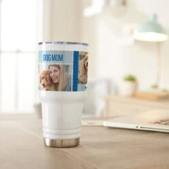 Frisco Double Walled "Dog Mom" Personalized Tumbler, 30-oz Cup -Snuggle Paws 250741 PT4. AC SS1800 V1610772487