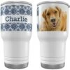 Frisco Double Walled Boho Damask Personalized Tumbler, 30-oz Cup -Snuggle Paws 250749 MAIN. AC SS1800 V1606680437