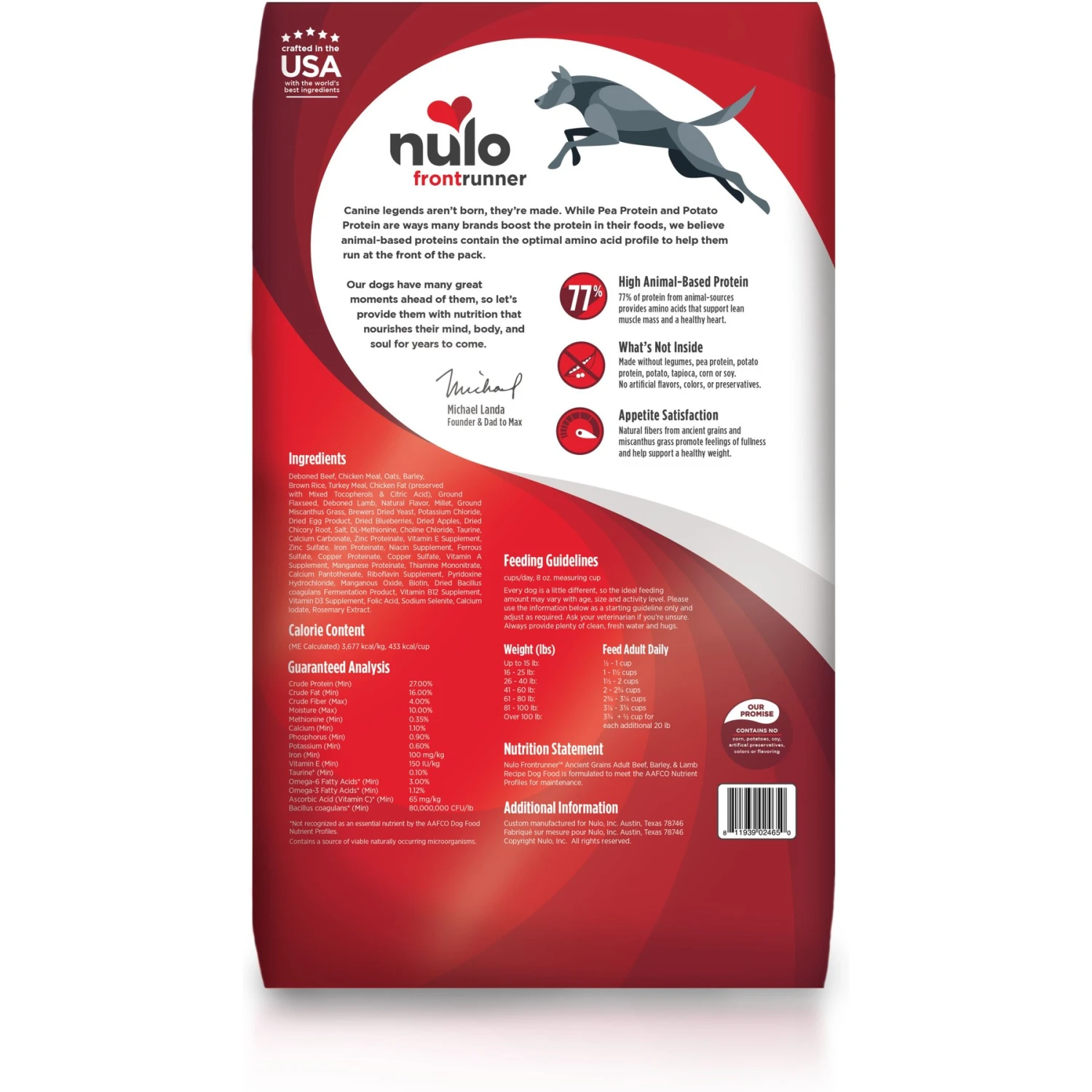 Nulo Frontrunner Ancient Grain Beef, Barley & Lamb Adult Dry Dog Food 4 Nulo Frontrunner Ancient Grain Beef, Barley & Lamb Adult Dry Dog Food - Image 2