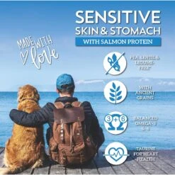 Wholesomes Sensitive Skin & Stomach With Salmon Protein Dry Dog Food, 30-lb Bag -Snuggle Paws 252533 PT3. AC SS1800 V1600208766