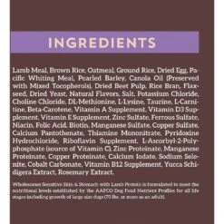 Wholesomes Sensitive Skin & Stomach With Lamb Protein Dry Dog Food, 30-lb Bag -Snuggle Paws 252535 PT4. AC SS1800 V1600208467