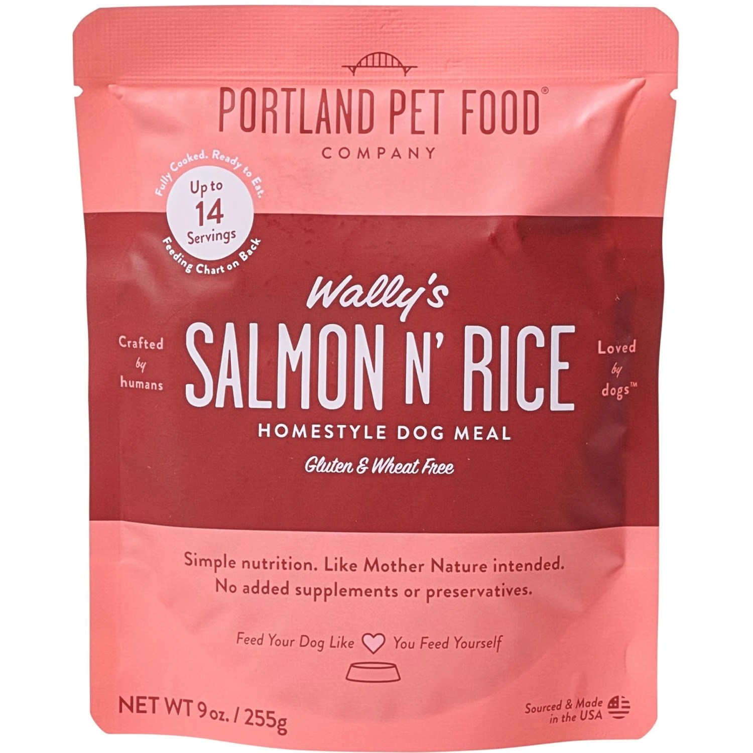 Portland Pet Food Company Wally's Salmon N' Rice Homestyle Wet Dog Food Topper, 9-oz Pouch, Case Of 4 3 Portland Pet Food Company Wally's Salmon N' Rice Homestyle Wet Dog Food Topper, 9-oz Pouch, Case Of 4