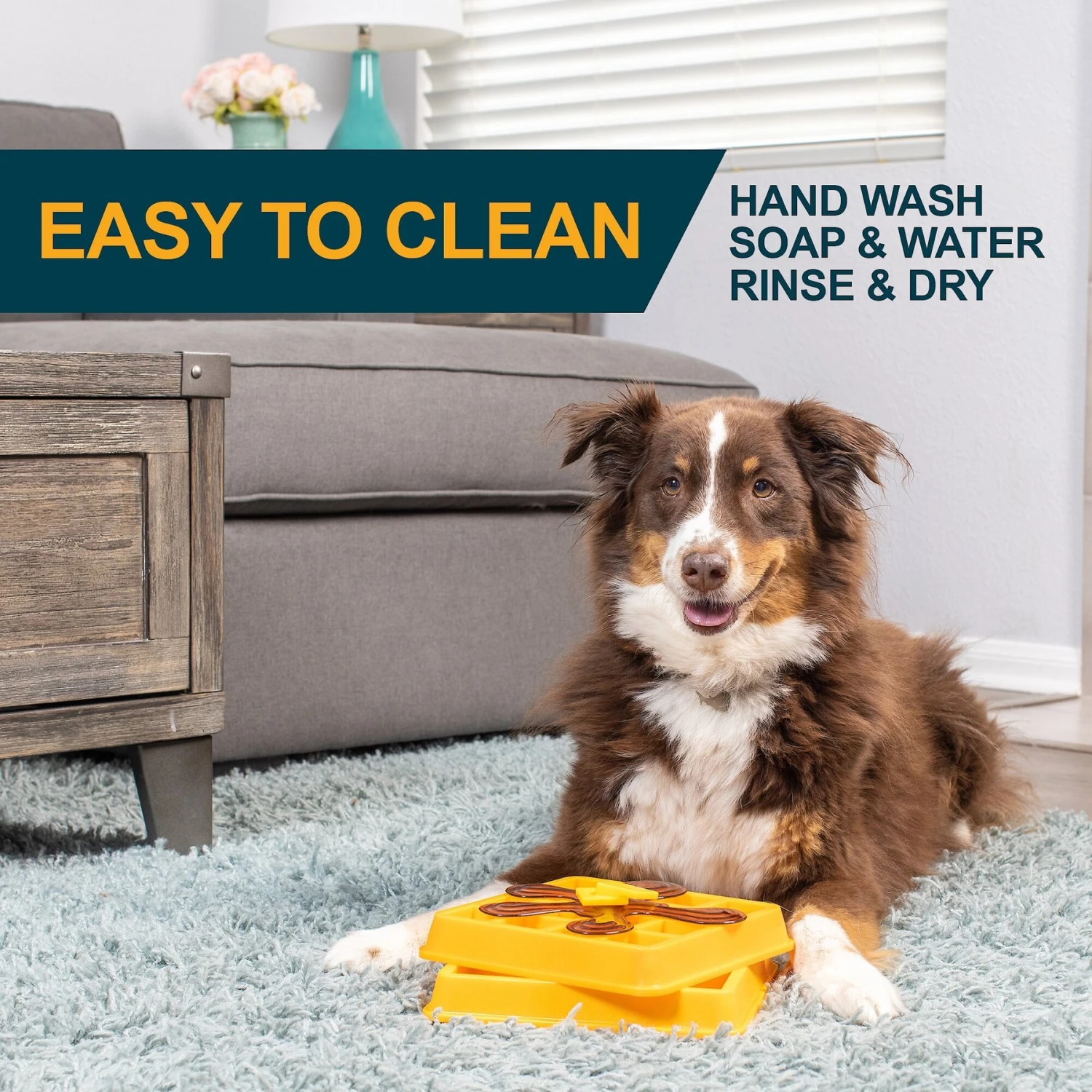 OurPets Waffle Squeaky Treat Dispensing Puzzle Dog & Cat Toy 8 OurPets Waffle Squeaky Treat Dispensing Puzzle Dog & Cat Toy - Image 6