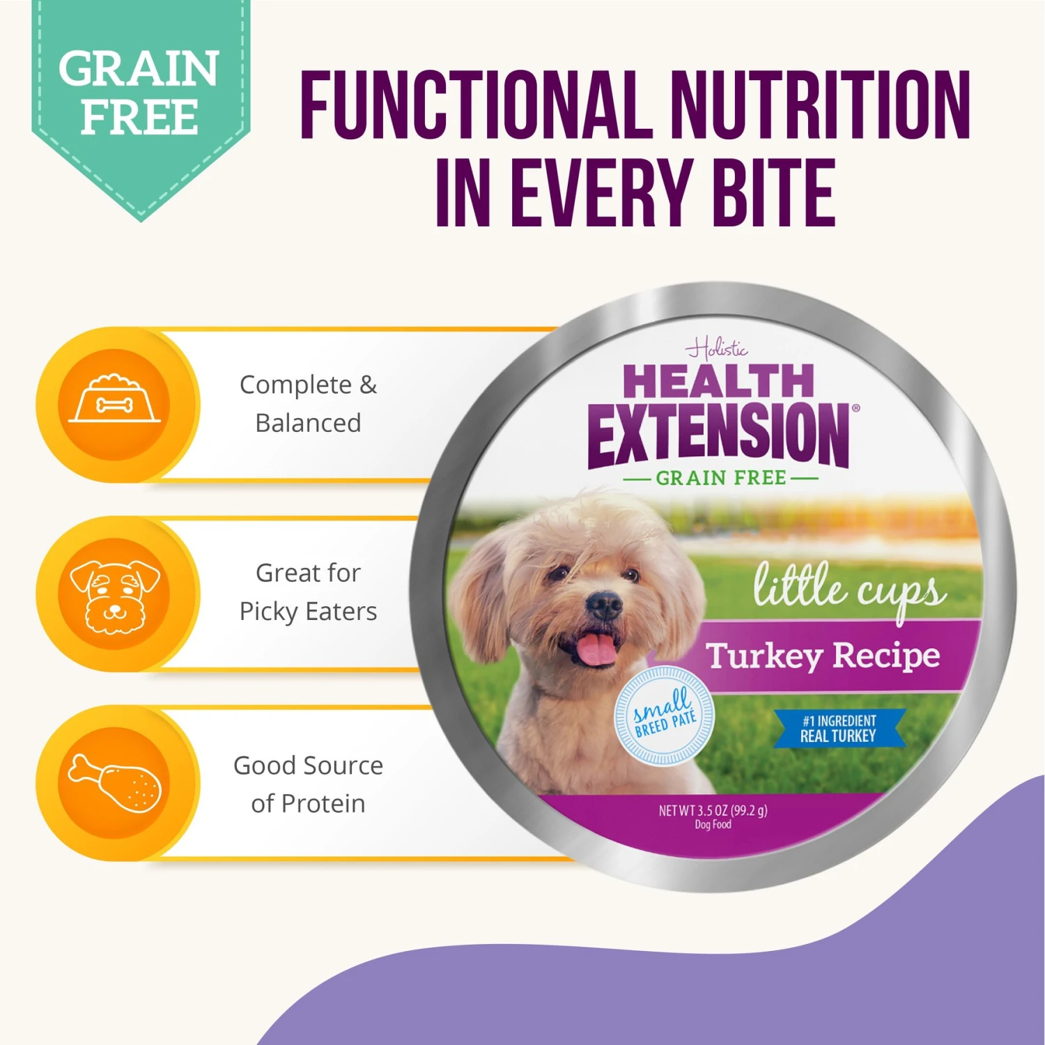 Health Extension Little Cups Chicken & Turkey Recipe Variety Pack Small Breed Grain-Free Wet Puppy Food 6 Health Extension Little Cups Chicken & Turkey Recipe Variety Pack Small Breed Grain-Free Wet Puppy Food - Image 4