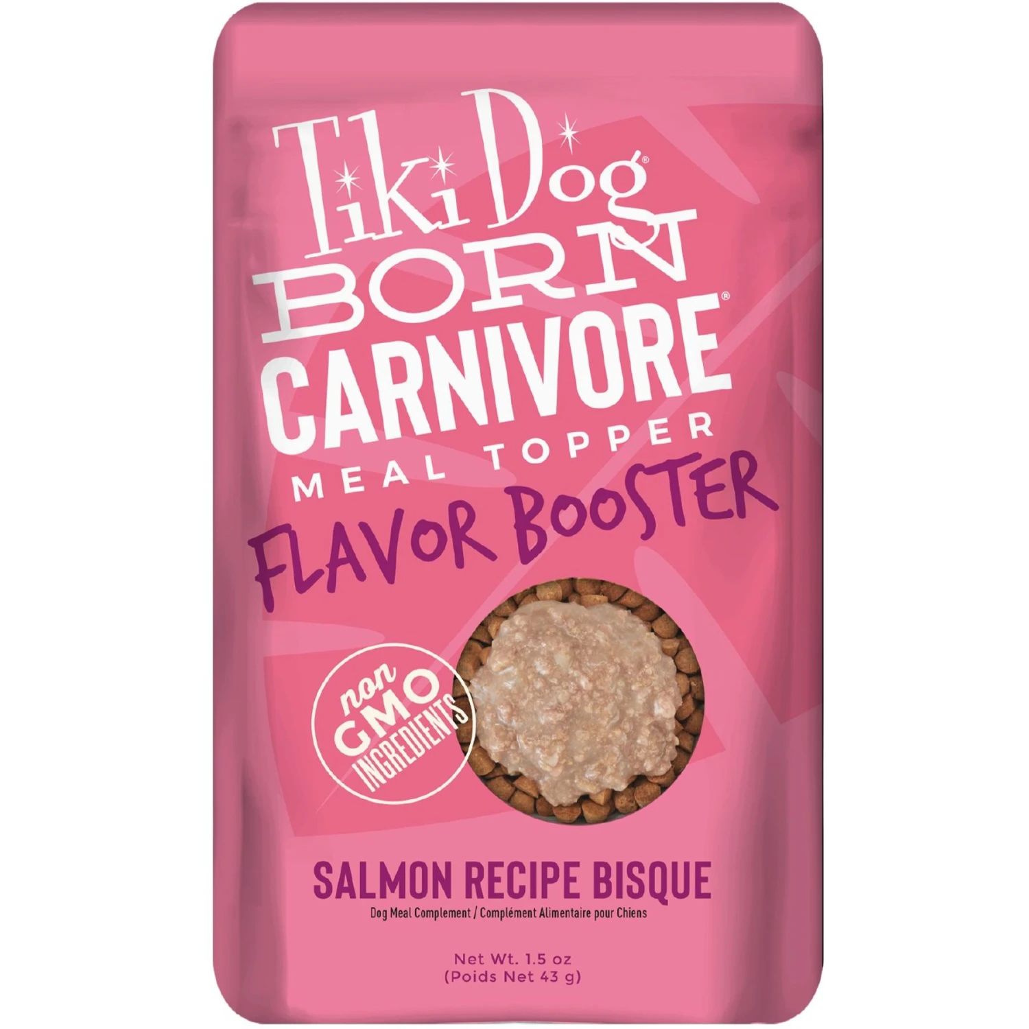 Tiki Dog Born Carnivore Flavor Booster Salmon Bisque Non-GMO Wet Dog Food Topper 3 Tiki Dog Born Carnivore Flavor Booster Salmon Bisque Non-GMO Wet Dog Food Topper