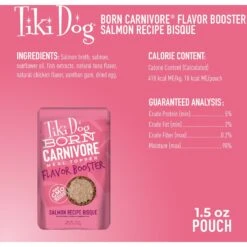 Tiki Dog Born Carnivore Flavor Booster Salmon Bisque Non-GMO Wet Dog Food Topper 14 Tiki Dog Born Carnivore Flavor Booster Salmon Bisque Non-GMO Wet Dog Food Topper -Snuggle Paws 259164 PT3. AC SS1800 V1701796141