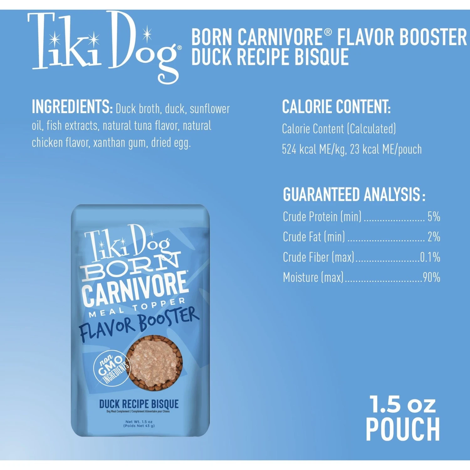 Tiki Dog Born Carnivore Flavor Booster Duck Bisque Non-GMO Wet Dog Food Topper 6 Tiki Dog Born Carnivore Flavor Booster Duck Bisque Non-GMO Wet Dog Food Topper - Image 4
